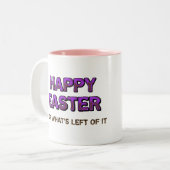 2 Couleurs Tasse heureuse de Terrier Pâques d'écossais (Devant gauche)