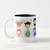 2 Couleurs Tasse heureuse de zodiaque (Gauche)