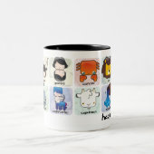2 Couleurs Tasse heureuse de zodiaque (Centre)
