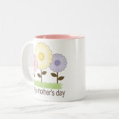 2 Couleurs Tasse heureuse du jour de mère (Devant gauche)