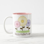 2 Couleurs Tasse heureuse du jour de mère (Gauche)
