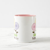 2 Couleurs Tasse heureuse du jour de mère (Centre)