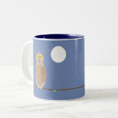 2 Couleurs Tasse - Hibou et Lune (Devant gauche)