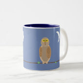 2 Couleurs Tasse - Hibou et Lune (Devant droit)