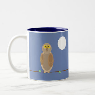 2 Couleurs Tasse - Hibou et Lune