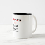 2 Couleurs Tasse honnête - le meilleur papa (Devant droit)