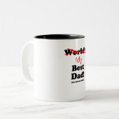 2 Couleurs Tasse honnête - le meilleur papa (Devant gauche)