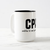 2 Couleurs Tasse humoristique de CPA (Devant gauche)