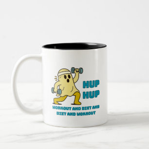 2 Couleurs Tasse Hup Hup - Cadeau drôle de salle de sport
