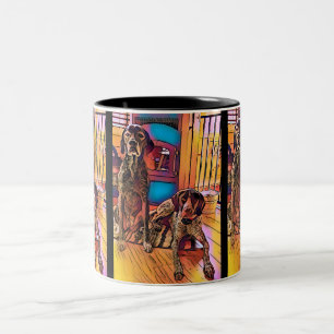 2 Couleurs Tasse I d'indicateurs de Shorthair d'Allemand