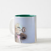 2 Couleurs Tasse idiote de singe (Devant gauche)
