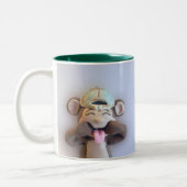 2 Couleurs Tasse idiote de singe (Gauche)