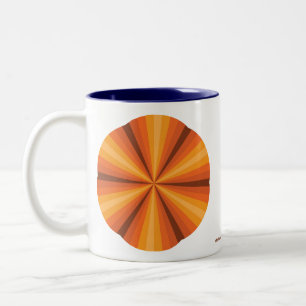 2 Couleurs Tasse Illusion Optique Orange
