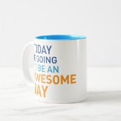2 Couleurs Tasse impressionnante de jour (Devant gauche)
