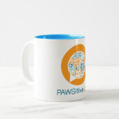 2 Couleurs Tasse impressionnante de PAWSitively (Devant gauche)
