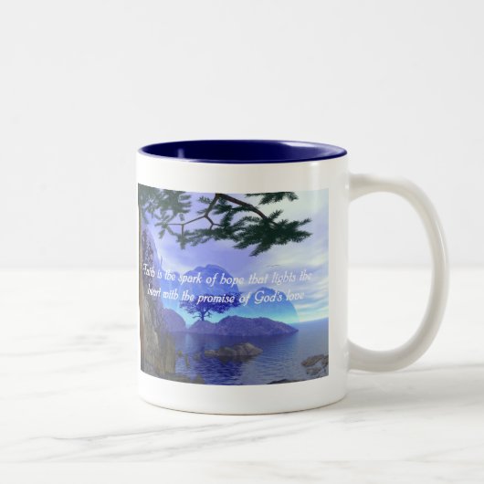 2 Couleurs Tasse indiquante chrétienne (Droit)