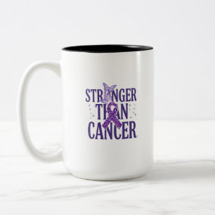 2 Couleurs Tasse Inspirante "Plus Fort que le Cancer" – Espoi