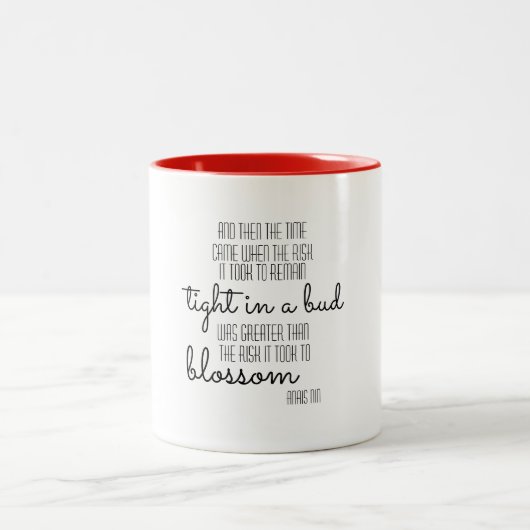 2 Couleurs Tasse inspirée de citation d'Anais Nin (Centre)