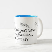 2 Couleurs Tasse inspirée verte de John (Devant droit)