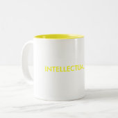 2 Couleurs Tasse INTELLECTUELLE de RIGUEUR (Devant gauche)