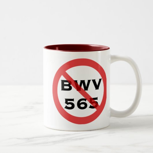 2 Couleurs Tasse interdite de BWV 565 (Droit)