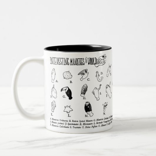 2 Couleurs Tasse intéressante de lamantins (Gauche)