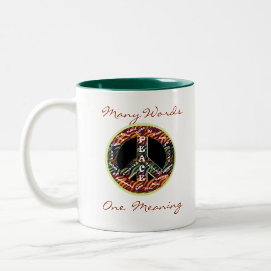 2 Couleurs Tasse internationale de paix (Gauche)