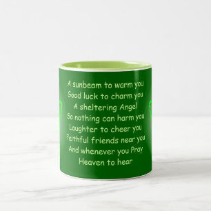 2 Couleurs Tasse irlandaise de bénédiction d'ange