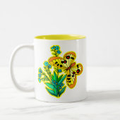 2 Couleurs Tasse jaune de papillon (Gauche)