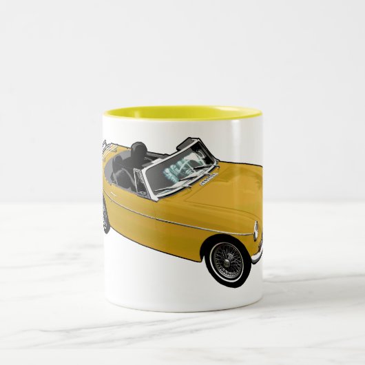 2 Couleurs tasse jaune de roadster (Centre)