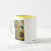 2 Couleurs Tasse jaune de tournesols (Devant gauche)