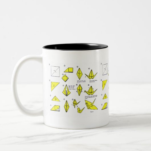 2 Couleurs Tasse jaune d'origami (Gauche)