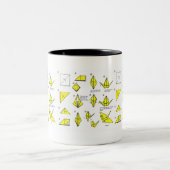 2 Couleurs Tasse jaune d'origami (Centre)