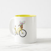 2 Couleurs Tasse jaune douce de vélo (Devant gauche)
