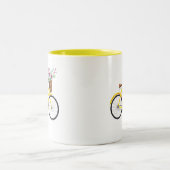 2 Couleurs Tasse jaune douce de vélo (Centre)
