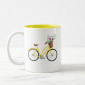 2 Couleurs Tasse jaune douce de vélo (Gauche)