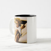2 Couleurs Tasse jaune et noire avec l'enfant (Devant gauche)