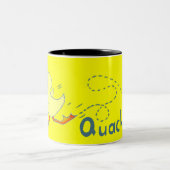 2 Couleurs Tasse jaune lumineuse de canard de Quackers (Centre)