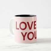 2 Couleurs Tasse "JE T'AIME" Café (Devant gauche)