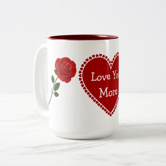 2 Couleurs Tasse Je T'aime Plus (Devant gauche)