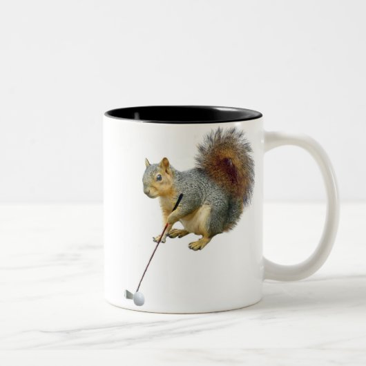 2 Couleurs Tasse jouante au golf d'écureuil (Droit)
