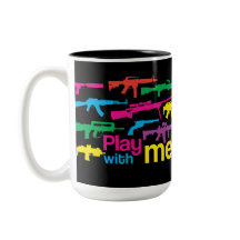 Tasse "Joue avec moi !" - noir-multicolore