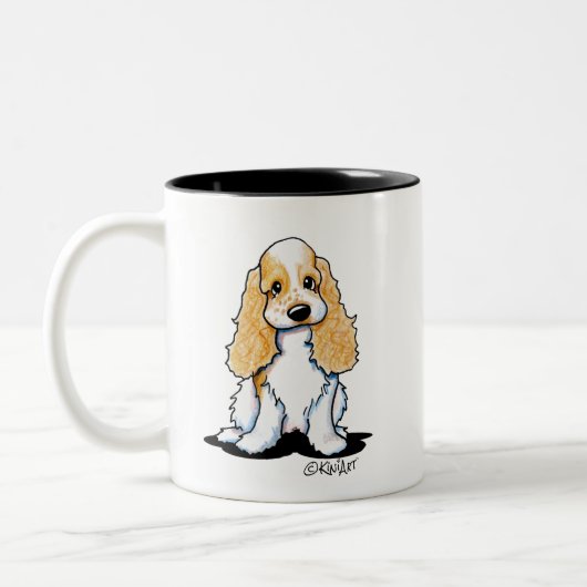 2 Couleurs Tasse KiniArt Cocker Spaniel (Gauche)