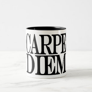 2 Couleurs Tasse latine de citation de Carpe Diem