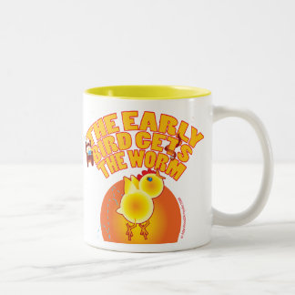 2 Couleurs TASSE l'avenir appartient à ceux qui se lèvent tôt