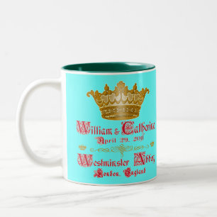 2 Couleurs Tasse l'épousant royale de William et de Catherine