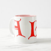 2 Couleurs Tasse Lettres ABC (Devant gauche)