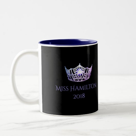 2 Couleurs Tasse lilas nommée faite sur commande de couronne (Gauche)