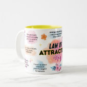 2 Couleurs Tasse Loi D'Attraction (Devant gauche)