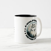 2 Couleurs Tasse Loup (Devant droit)